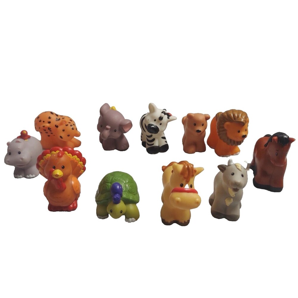 Fisher Price Little People Pets Animals Lot of 11 Vintage 2002-2007 Turkey Goat
